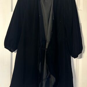 GAP Black Velvet Open-Front Kimono